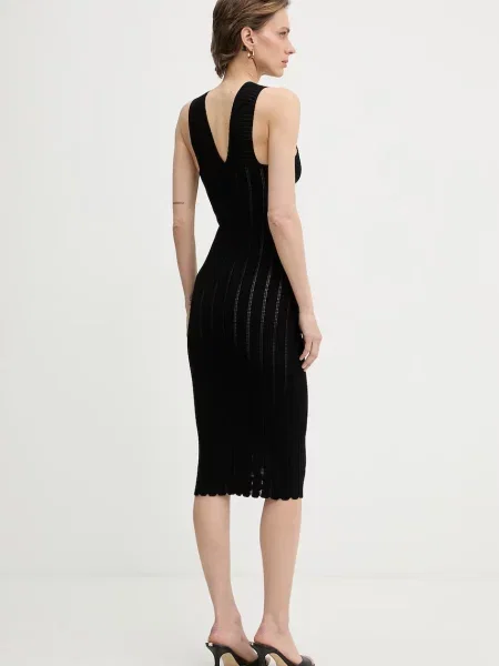 Sukienka dzianinowa Elisabetta Franchi czarna