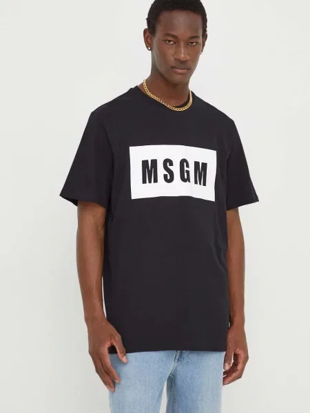 MSGM t-shirt czarny z nadrukiem