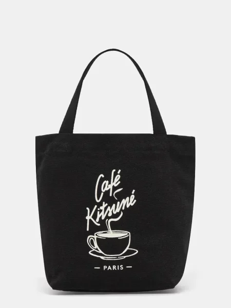 Τσάντα Café Kitsuné Coffee Cup Mini Tote μαύρο