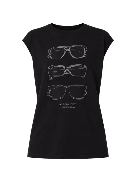 Tricou Allsaints cu imagine negru