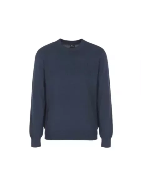 Sweter Armani Exchange wełniany niebieski