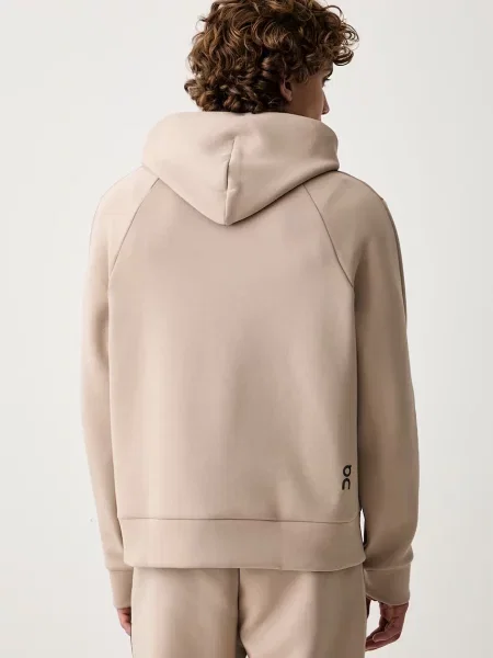 On bluza treningowa z bawełną Focus Tech beżowa