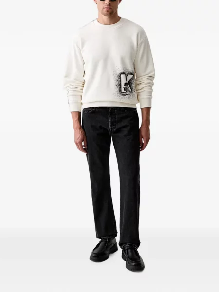 Hanorac Karl Lagerfeld Jeans cu imagine alb