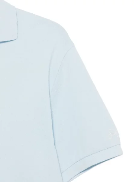 Tricou polo Mc2 Saint Barth cu autograf albastru