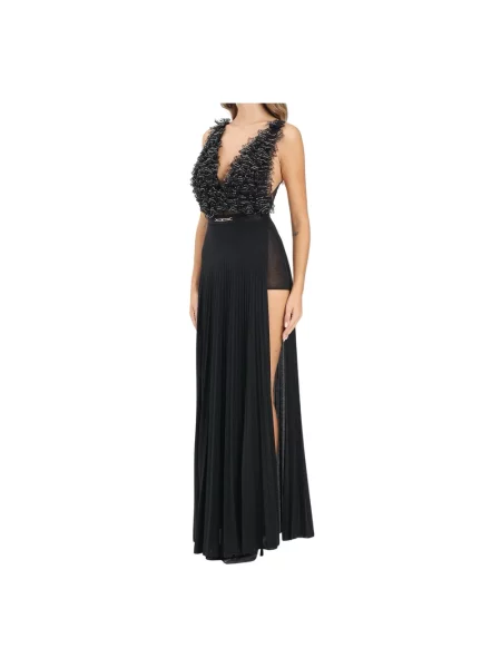Długa sukienka maxi Elisabetta Franchi czarna