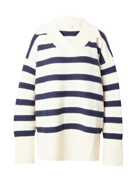 Warehouse Pulover ecru / bleumarin