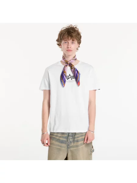Tricou Alpha Industries Basic T-Shirt Contrast Stitch White XL alb