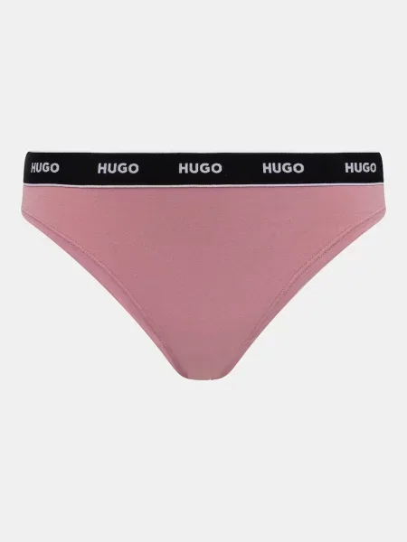 HUGO Tanga TRIPLET THONG STRIPE červené