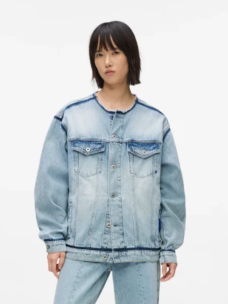 KARL LAGERFELD JEANS Geacă de primăvară-toamnă denim albastru