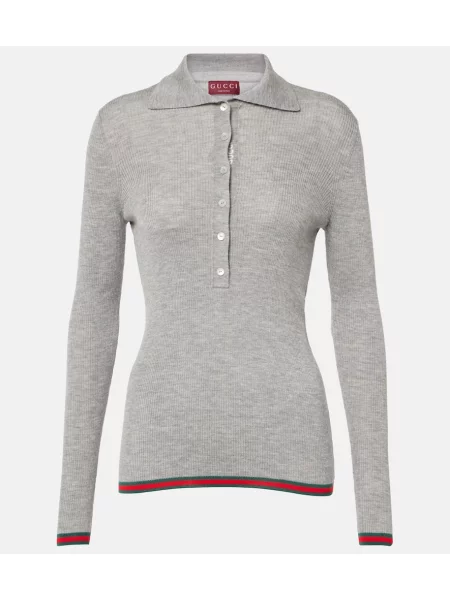 Svilena polo majica Gucci roza