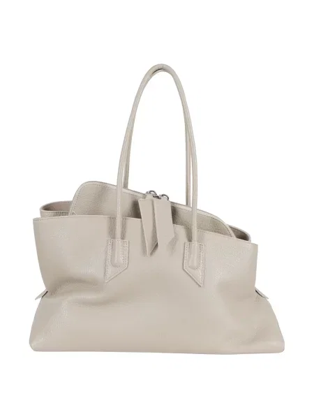 Torebka skórzana The Attico beżowa