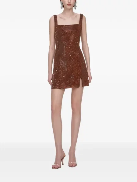 Rochie mini Self-portrait maro