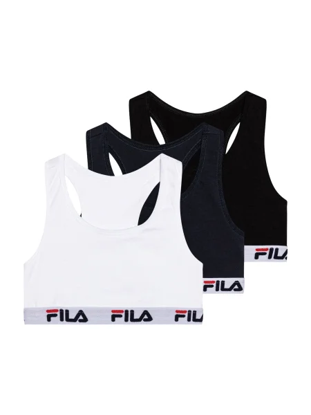 FILA Sutien albastru închis / negru alb