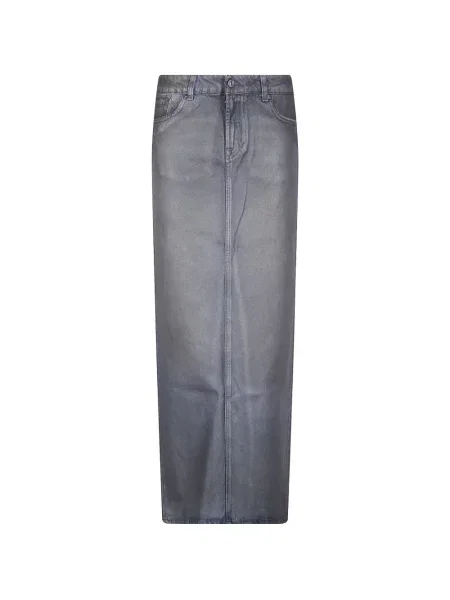 Džínsová sukňa 7 For All Mankind sivá