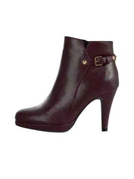 Anna Field Botine bordeaux roșu