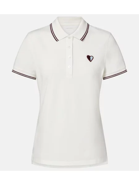 Tricou polo Tory Burch alb