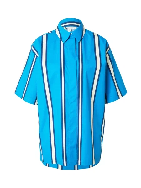 TOPSHOP Bluză fildeş / azur / închis albastru