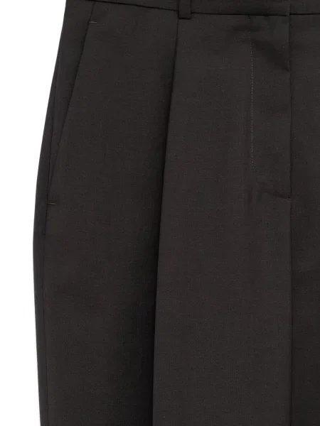 Pantaloni The Row plisate maro