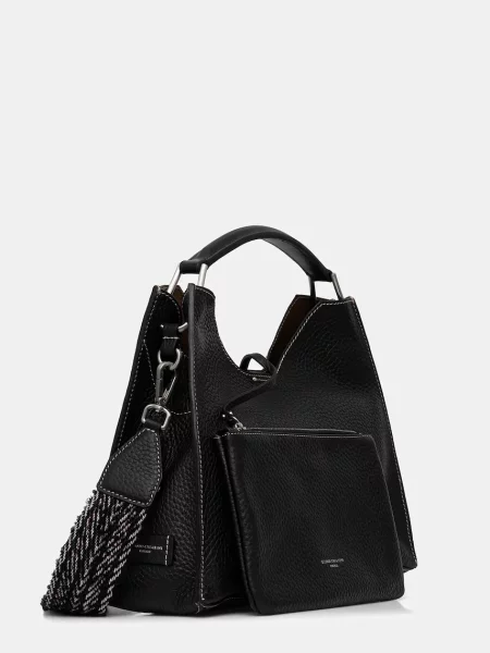 GIANNI CHIARINI De piele geantă shopper + borsetă AURORA negru