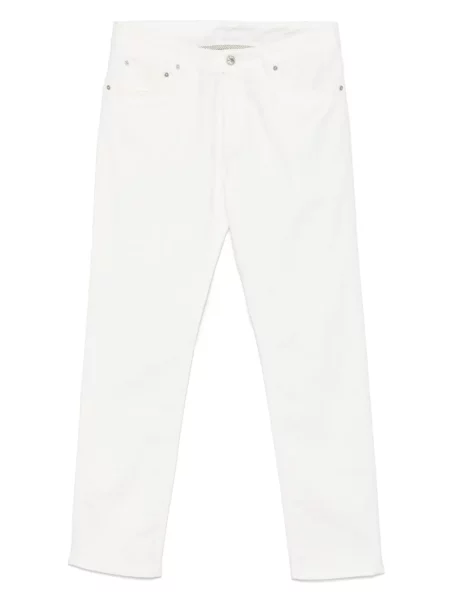 Žakárové džíny Etro s paisley potiskem bílé