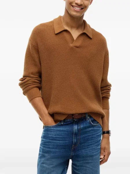 Gulerat tricou polo Tommy Hilfiger maro