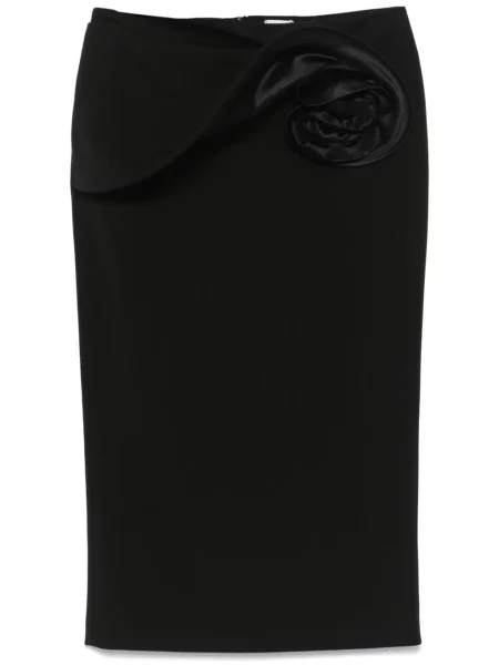 Fustă midi Magda Butrym cu model floral până la genunchi negru