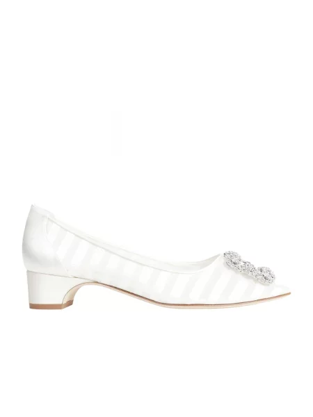 Czółenka Manolo Blahnik biała