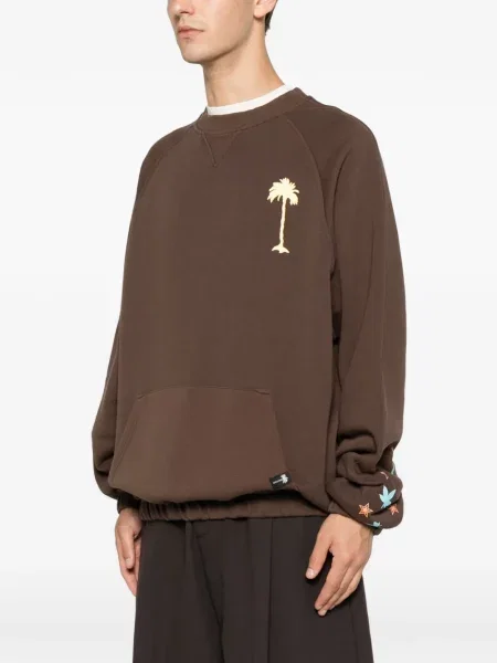 Πουλόβερ Palm Angels με σχέδιο καφέ