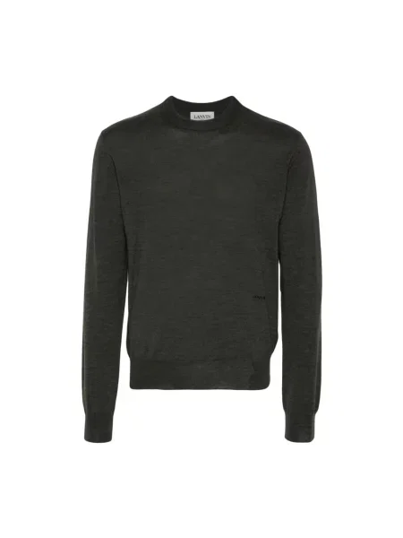 Lekki sweter Lanvin wełniany brązowy
