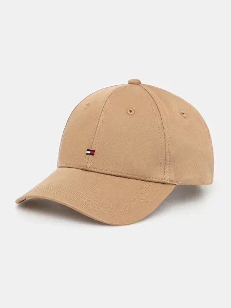 Шапка с козирка Tommy Hilfiger с изчистен дизайн бежово