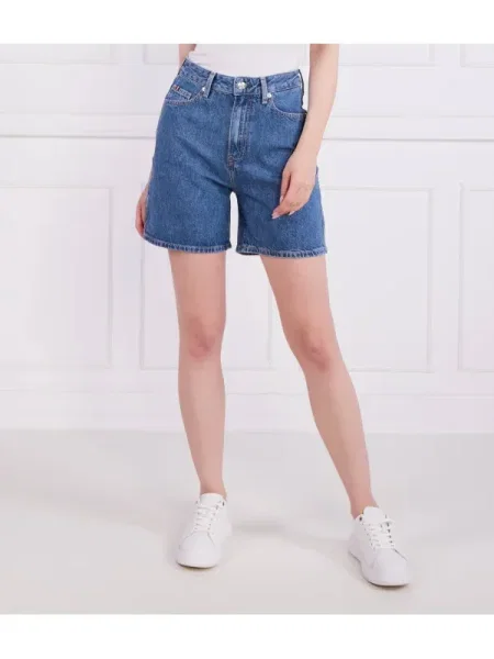 Tommy Hilfiger Pantaloni scurți DNM FLARE SHORT HW JUNE | denim