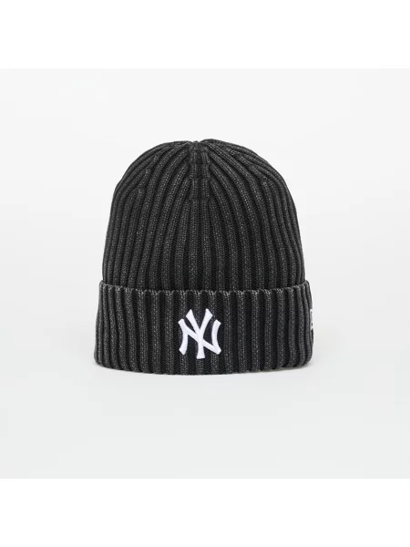 New Era Knit Medium MLB Washed Beanie New York Yankees Black Universal czarna
