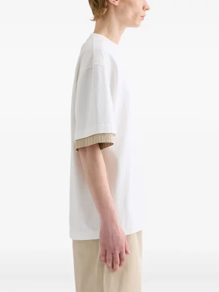 Tricou Jil Sander cu dungi alb