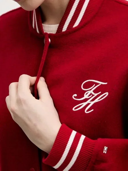 Tommy Hilfiger Бомбър яке с вълна червено