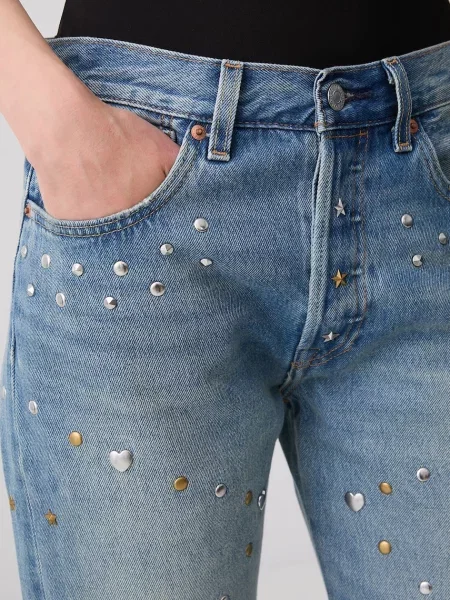 Levi's дънки прави дамски ROAD WORN x PRIDE синьо