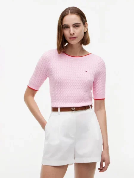 Tommy Hilfiger koszulka z dzianiny Kobiety S różowy