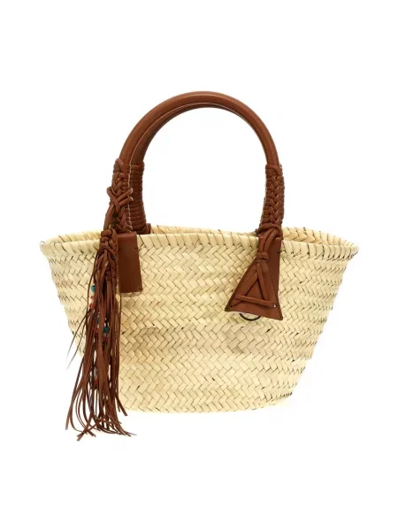 Mała torebka skórzana Alanui skórzana beżowa