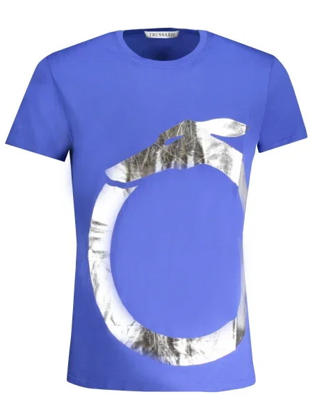 Tricou Trussardi scurt albastru