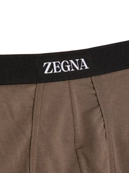 Șosete Zegna cu autograf maro