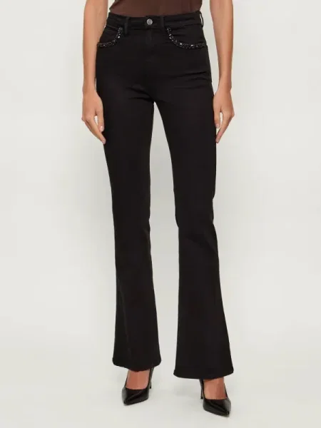 GUESS Blugi BELLE | flare fit negru