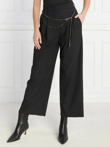 Marella Pantaloni cu cordon FANTE negru