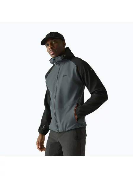Geacă softshell pentru bărbați REGATTA Arec III dark storm/black negru