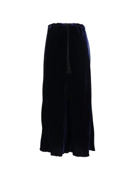 Fusta maxi Forte_forte de catifea cu cordon albastru