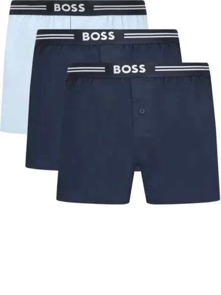 BOSS BLACK Chiloți boxer 3P Woven Boxer negru