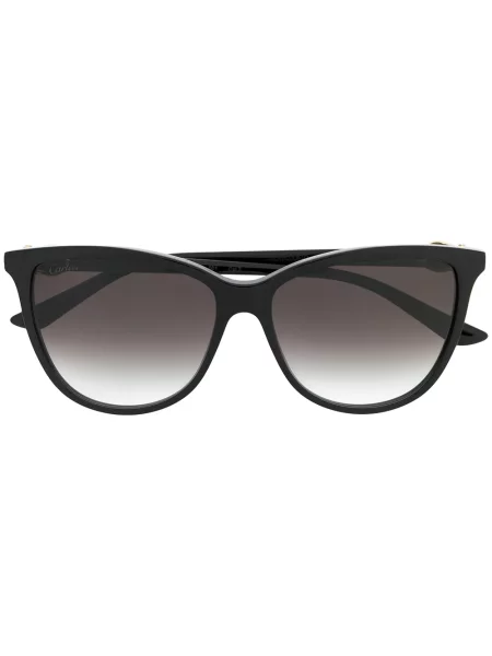 Okrugle sunčane naočale Cartier Eyewear crna