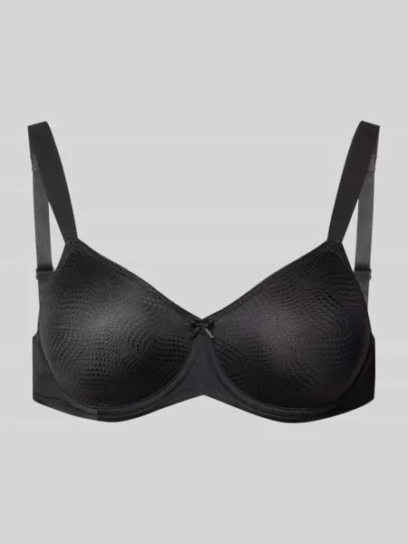 Biustonosz typu minimizer z fiszbinami i fakturowanym wzorem model ‘Essential Minimizer’ Triumph czarny