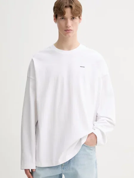 Tricou mânecă lungă G-star din jerseu alb