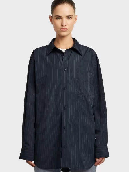 Смугаста сорочка G-star Raw синя