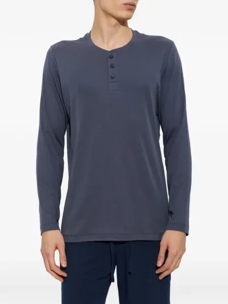 Lung tricou Hanro albastru