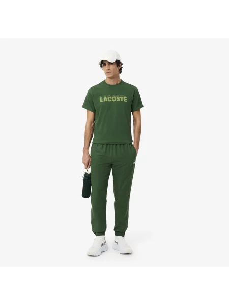 Lacoste Sportowy T-Shirt Ultra Dry Z Nadrukiem Graficznym zielony